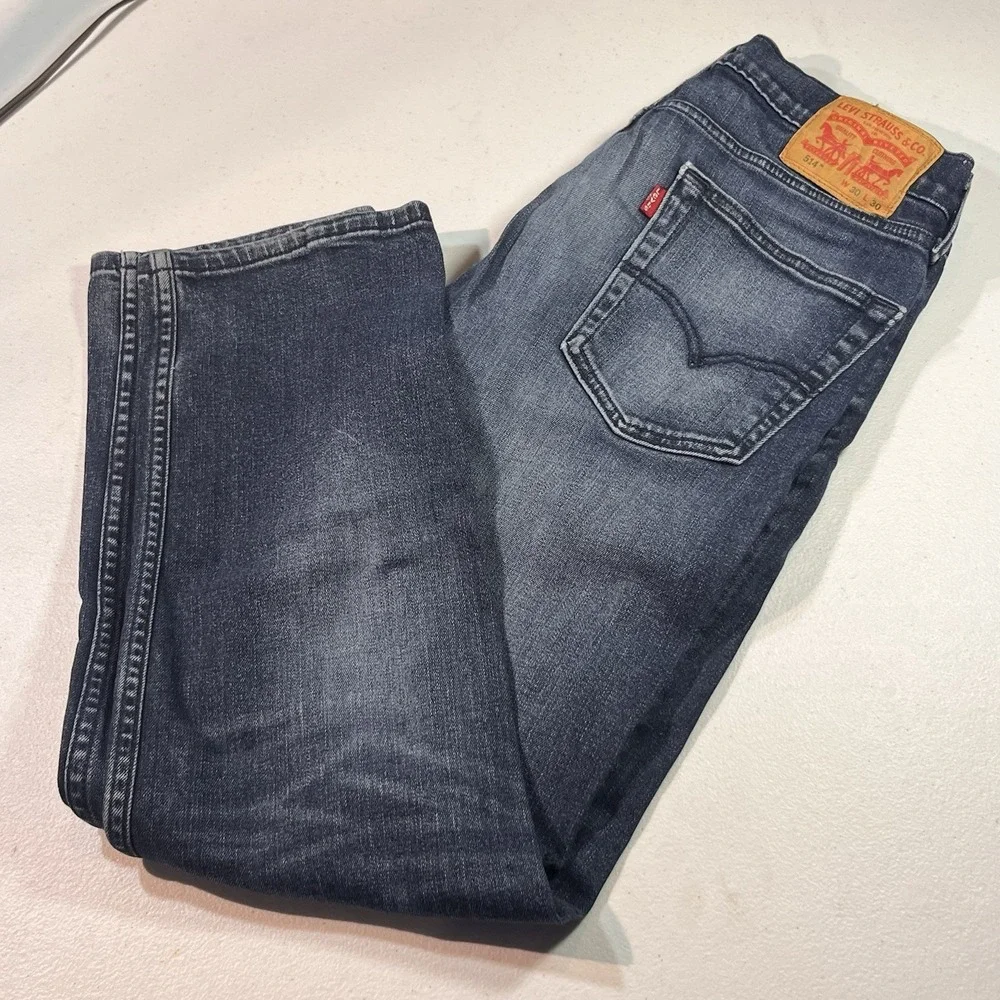 Levis 514 Straight Fit Jeans Mens 30x30 Blue Medium Dark Wash 5 Pocket Denim‎